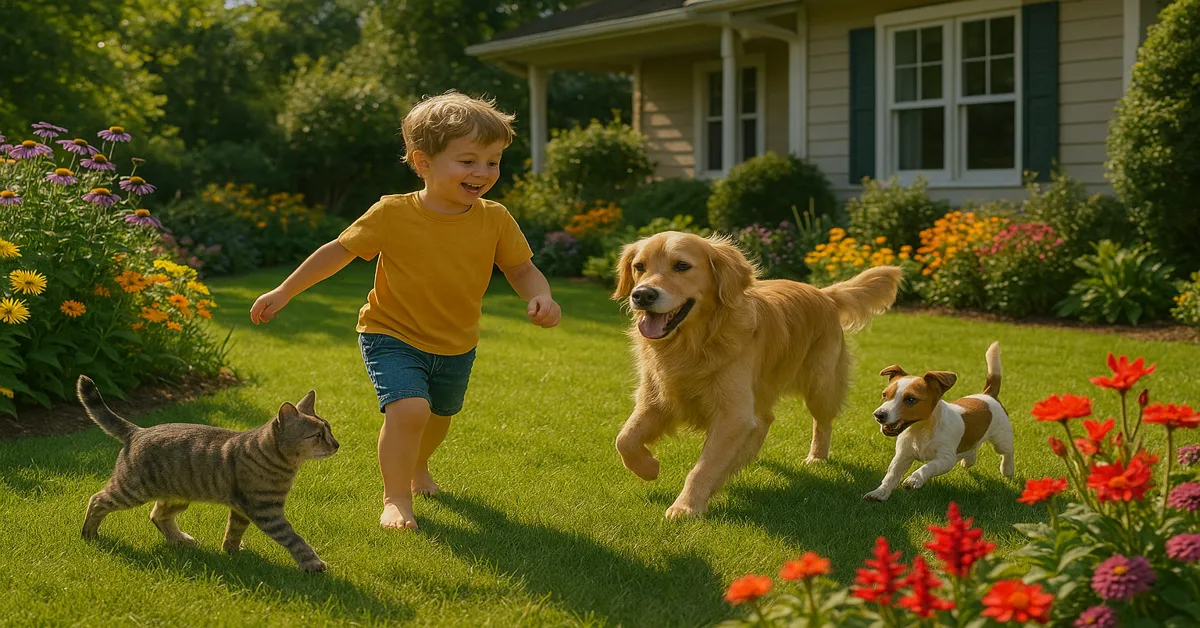 child-friendly garden